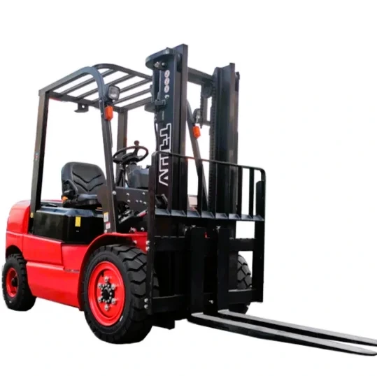 Carretilla elevadora de transmisión hidráulica automática de 3 toneladas diésel personalizada con carretilla elevadora diésel con motor Kubota 1