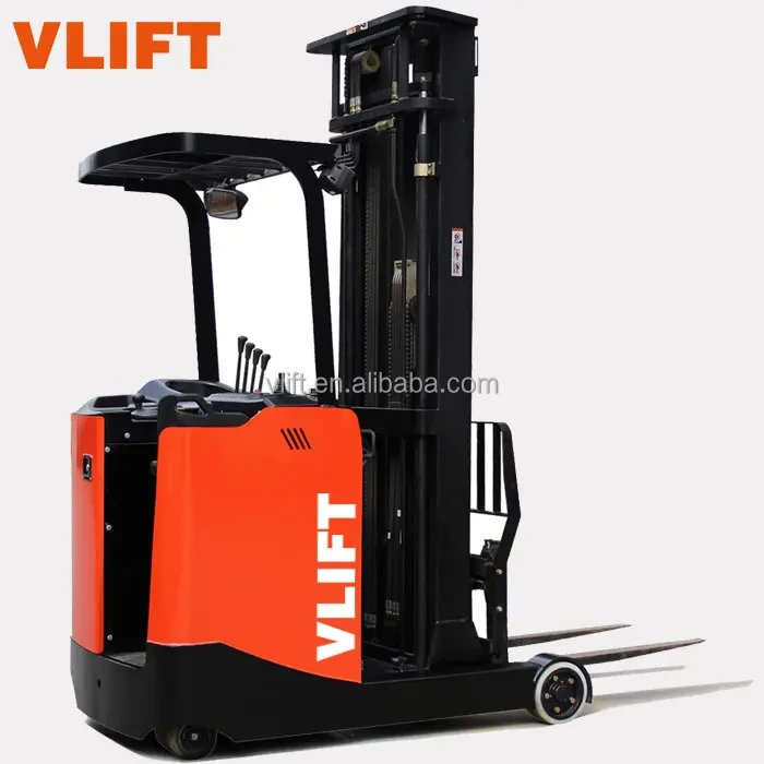 1.5 Ton Electric Reach Truck Forklift For Narrow Aisle Crossways 1