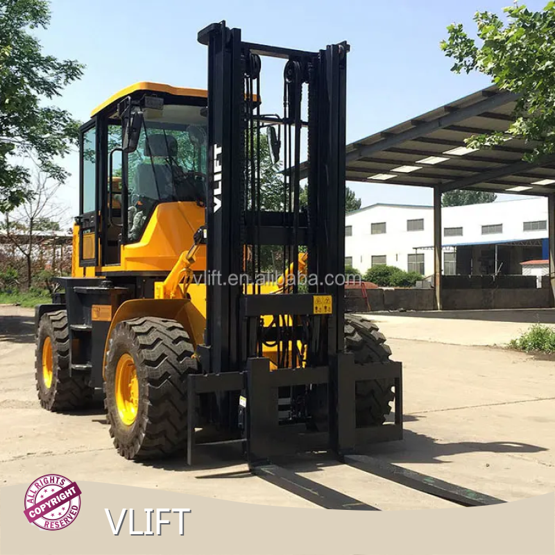 Rough Terrain Forklift for Sale Pneumatic Caliper Brake by VLIFT 1