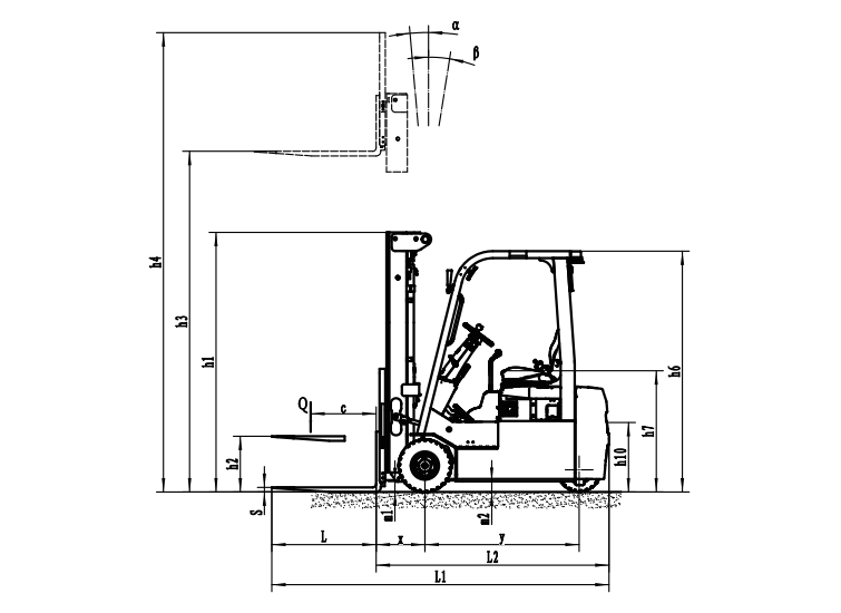 Vlift CPCB 15/18/20 TVL 1.5/1.8/2 TON Three point lithium 3