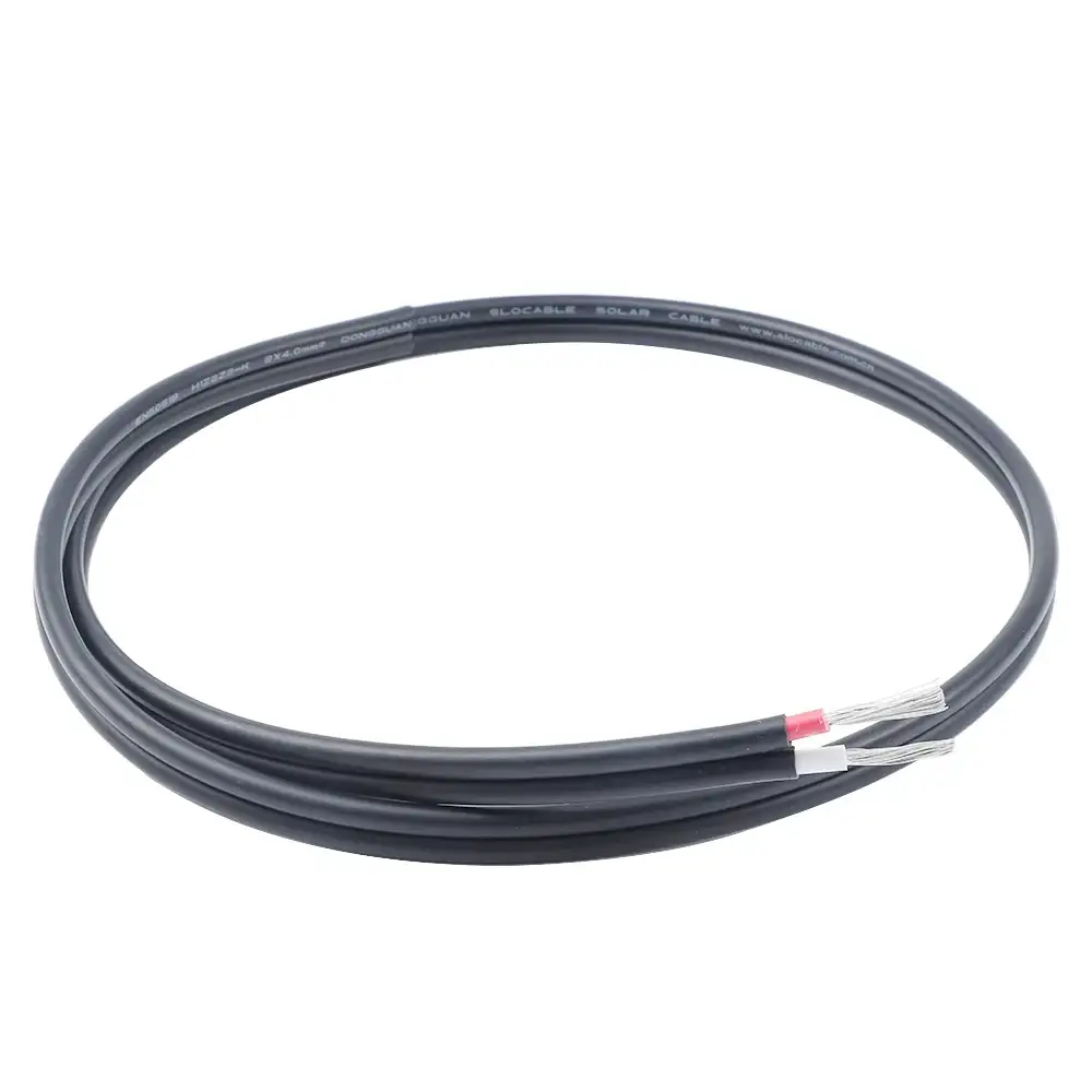 50mm 1 noyau noir rouge Tinner Tuv Ce câble d'énergie solaire certifié 6mm cuivre Pv câble de fil solaire électrique 1