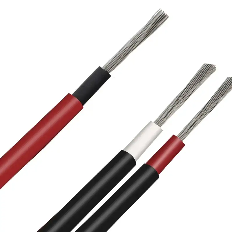 Cavo solare in rame stagnato cavo solare CC Pv Tuv H1z2z2-k 1500v 2.5mm 4mm 6mm 10mm 25mm 1