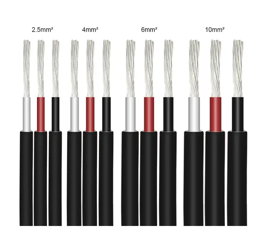 Günəş Enerjisi Sistemi üçün Tuv Günəş Kabel 4mm 6mm 10mm Fotovoltaik 6mm2 4mm2 Pv Kabel 1