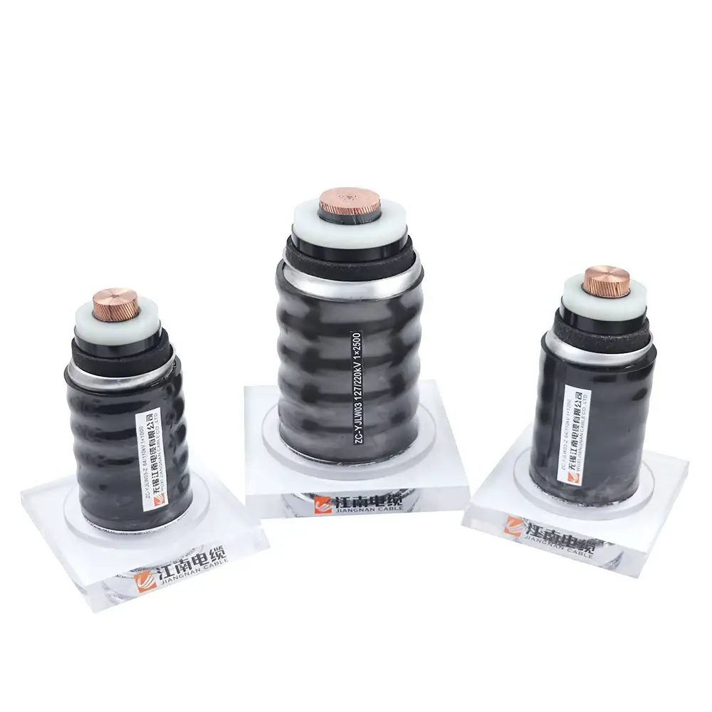 Yjv32 condutores de cobre de alta tensão com isolamento Xlpe fio de aço fino 50/66kv 64/110kv cabo de alimentação com bainha de PVC blindado 1