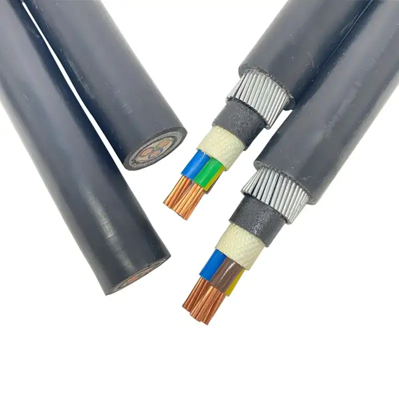3 noyaux 35mm 50mm 95mm 150mm cuivre isolé XLPE fil d'acier blindé gaine PVC câble d'alimentation souterrain Philippines 1