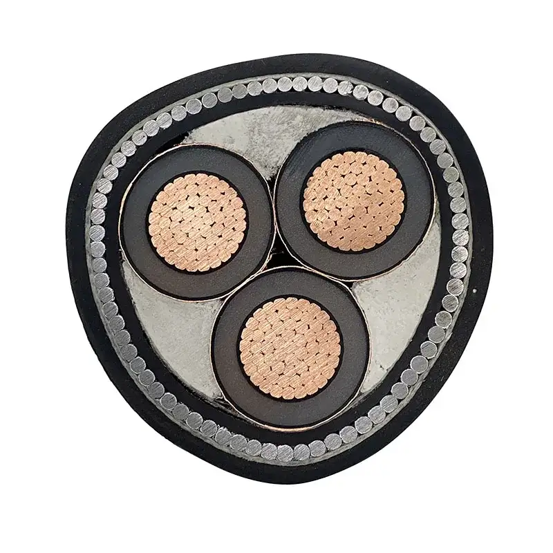 Cina Jiangnan Single Core 3 4 5 Core Filo di acciaio corazzato Xlpe Isolamento in rame Gestione dei cavi elettrici sotterranei 11kv 33kv 1