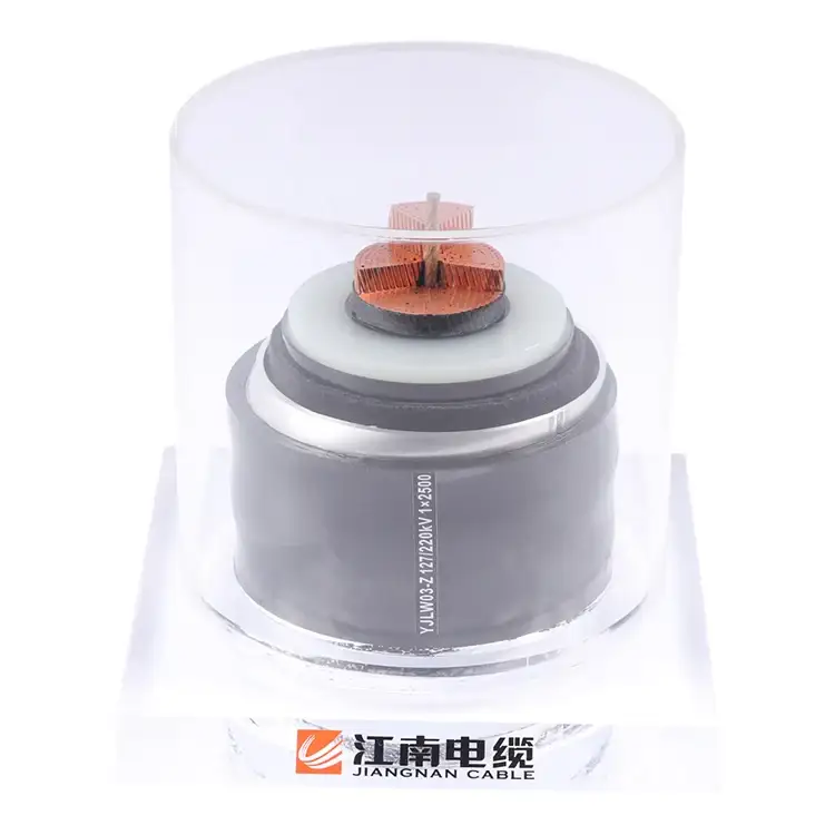 Cable de alta tensión resistente al agua longitudinal blindado de aluminio corrugado con aislamiento Xlpe Yjlw03-z 1*2500mm2 1