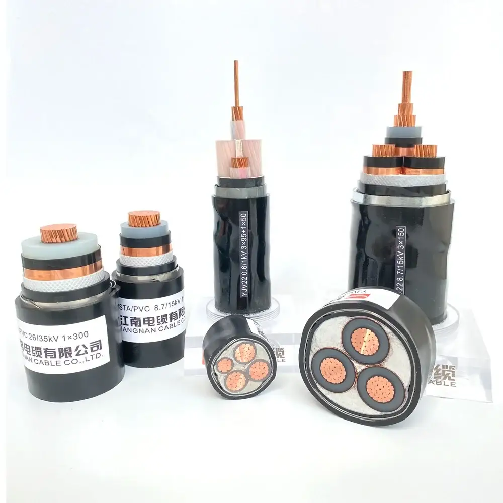 90mm2 100mm2 120 Mm2 300mm2 400mm2 3kv 22kv Xlpe İzolyasiyalı Fr Yanğına Davamlı Mv Pvc Elektrik kabeli 1