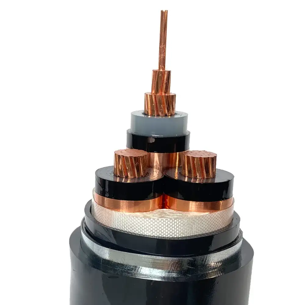 Cavo di rame corazzato elettrico all'ingrosso di Dubai di prezzi del cavo elettrico del centro Xlpe 11kv 15kv di 95mm x 3 1