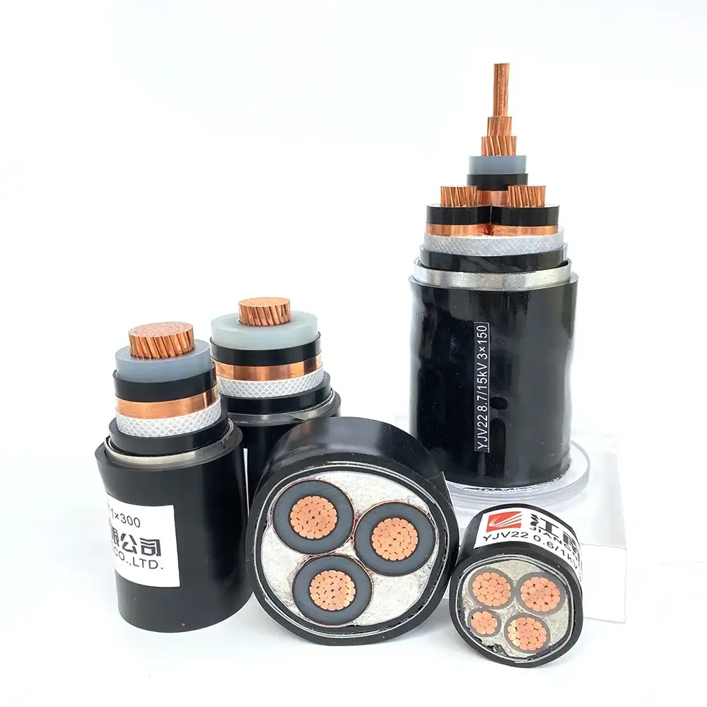 Cable de cobre acorazado aislado Xlpe de la base media del voltaje 11kv 33kv 50 milímetros cuadrados 70 Sqmm 3 1