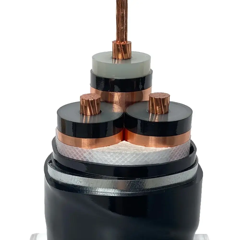3кв 6кв 3x120mm 3x75mm2 3x70mm2 Двойная стальная лента Силовой бронированный кабель из сшитого полиэтилена 1