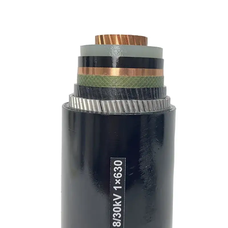 Núcleo de cobre monofásico 18/30 Kv 20kv 25kv 33kv 35kv 36 Kv Xlpe Cabos de alimentação blindados de alta tensão 1