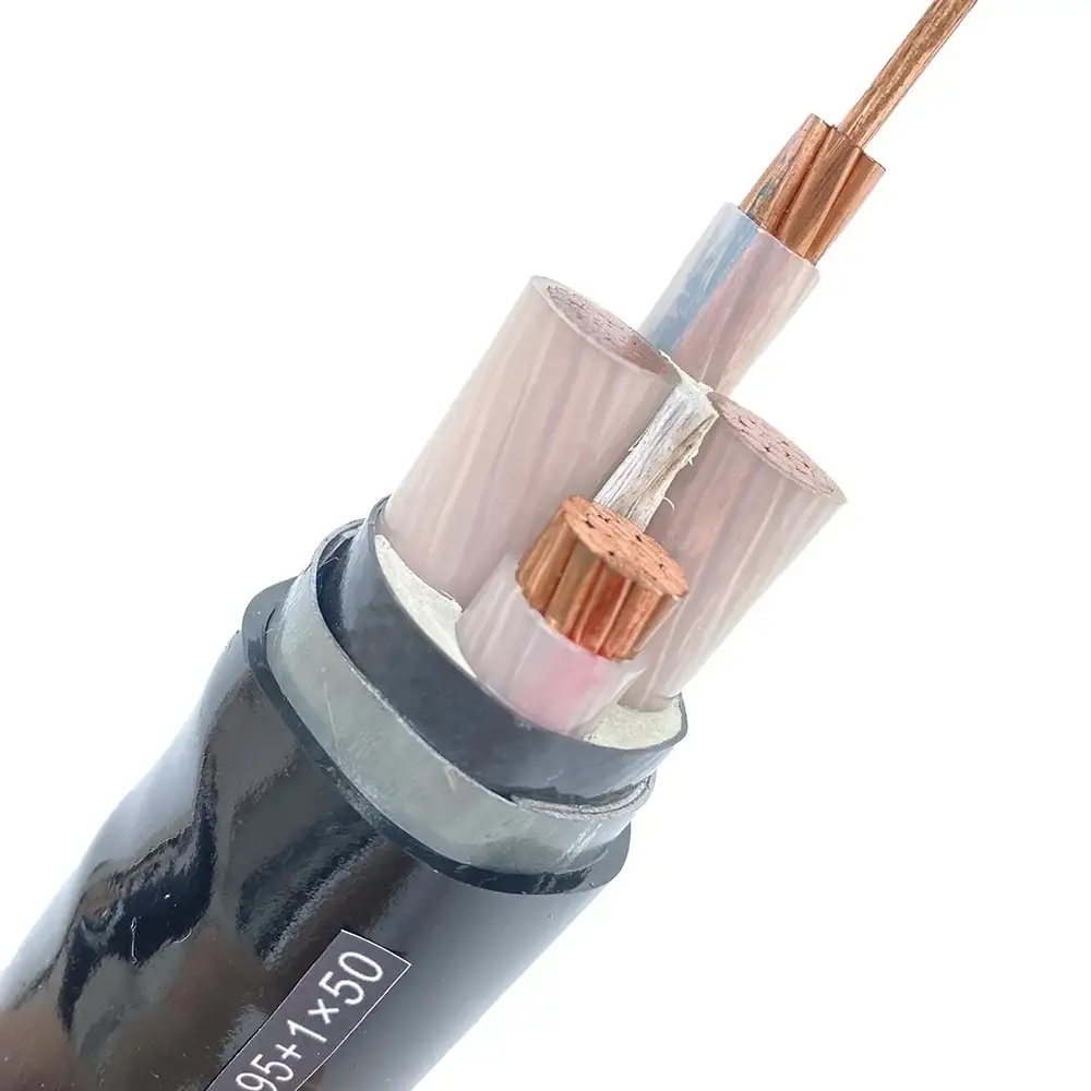 Multi-section 3+1 Core Copper Conductor Xlpe Insulated Pvc Sheathed Sta Armoured Power Cable 0.6/1kv 1