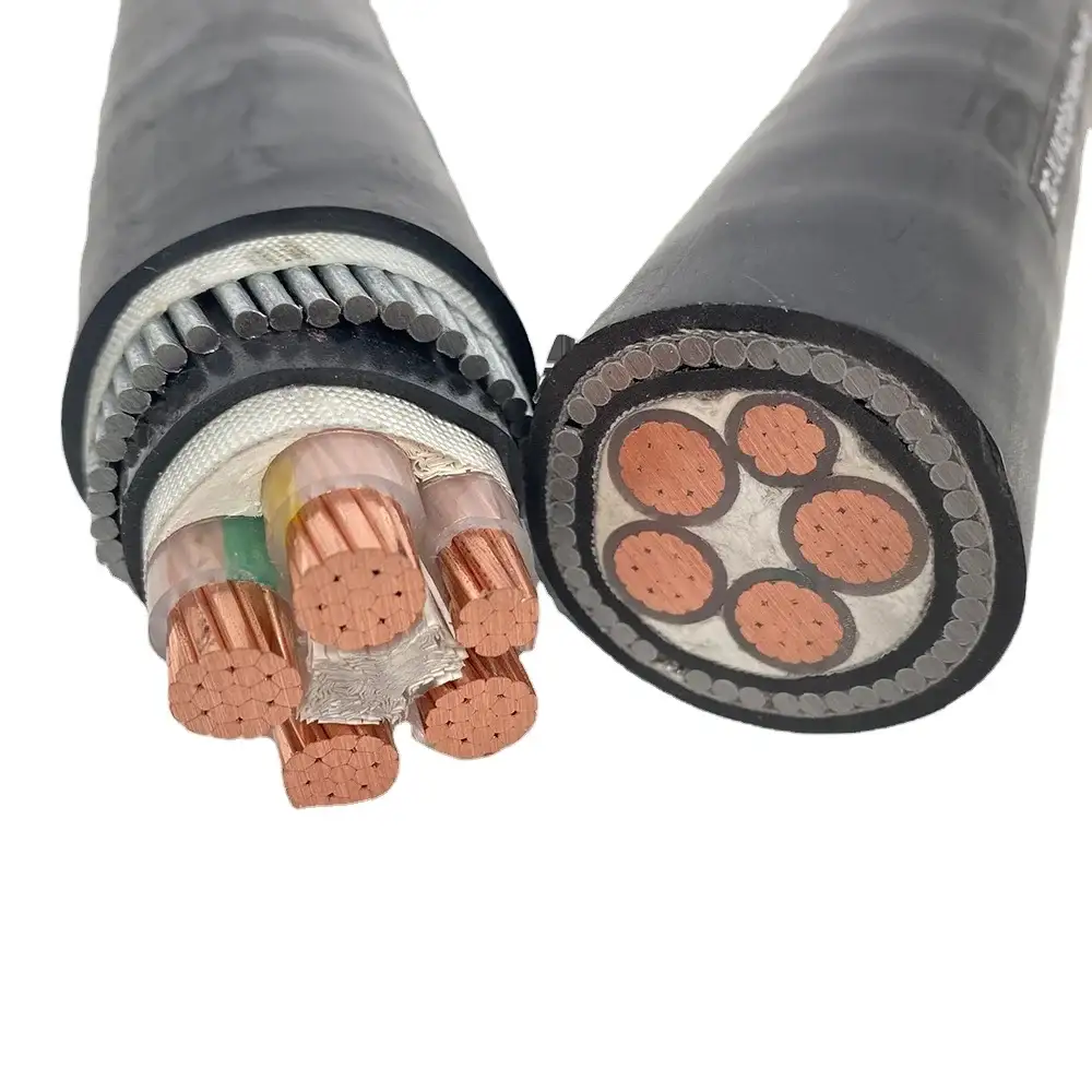Fabricante chino de cinco núcleos Xlpe, cable de alimentación blindado con aislamiento de alambre de acero, funda de Pvc 1