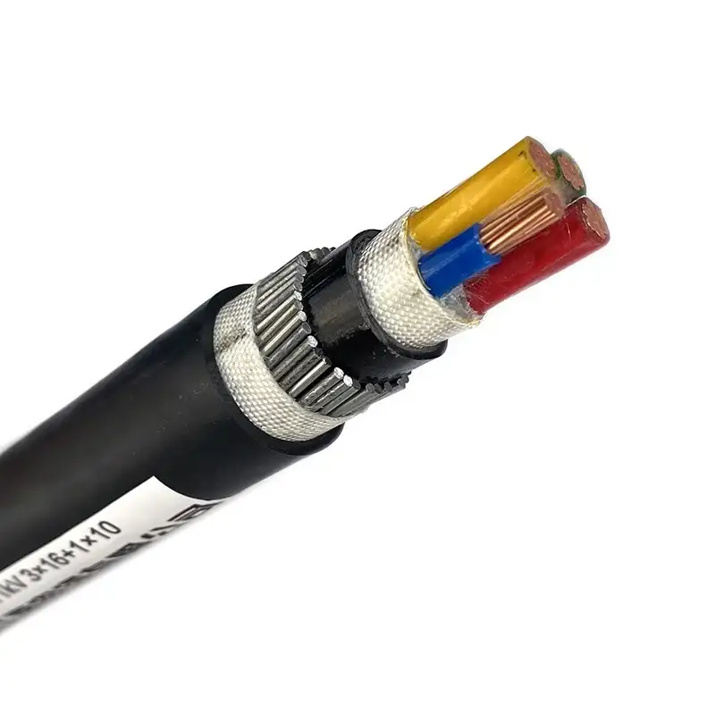 Fase trifásica de 4 núcleos Cable blindado precio europeo de Turquía 6 mm2 16 mm 25 mm 35 mm2 Transmisión de bajo humo Cable de alimentación eléctrica Yjv 1