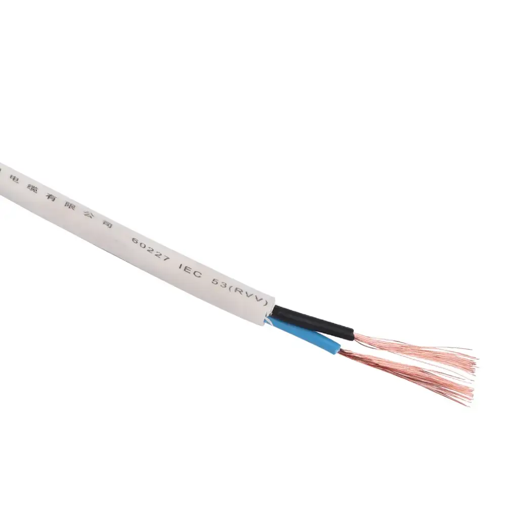 Rvv 2x0.5mm 2 Core 1.5 Mm 2.5mm 4mm 6mm Elektrik Pvc Tel Çevik Siqnal Kabel 1