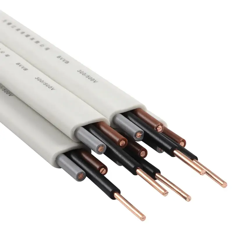 3 كور 1.5 ملم 10 ملم توأم مع سلك نحاسي أرضي 14/2 12/2 كابل كهربائي مسطح 1