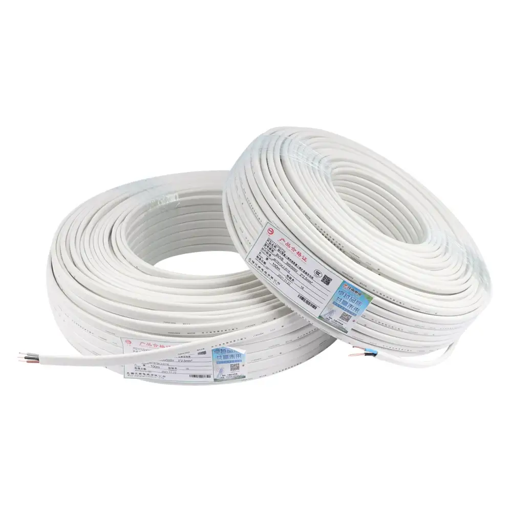 Saf Mis Yastı Pvc 2*2.5mm Bərk Özək 2 Strand 15amp Tel 2.5mm~10mm2 Ev Pvc Kabel üçün Elektrik Naqilləri 1