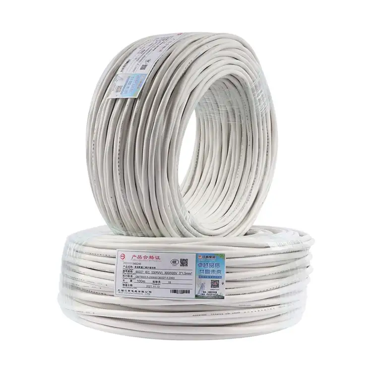 Bvv Bvvb Elektrik Naqilləri Çin Topdan Satıcısı 2 Core 2.5mm 4mm 6mm 10mm 16mm 25 Pvc Mis Elaterical Tel Ev Naqilləri üçün 300/500v 1
