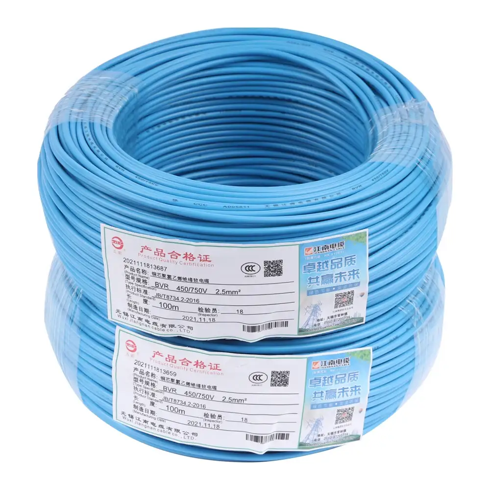 Vietnam Thailamd échantillon gratuit câble électrique intérieur ultra flexible 1 mm 1,5 mm 2,5 mm 6 mm câble flexible à un noyau 1