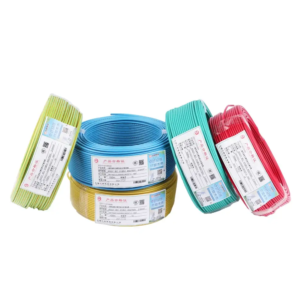 Jiangnan feuerfester Draht, 2,5 mm Kupferleiter, PVC-isoliert, China-Beleuchtung, Haushalts-Elektroinstallationsdrähte 1