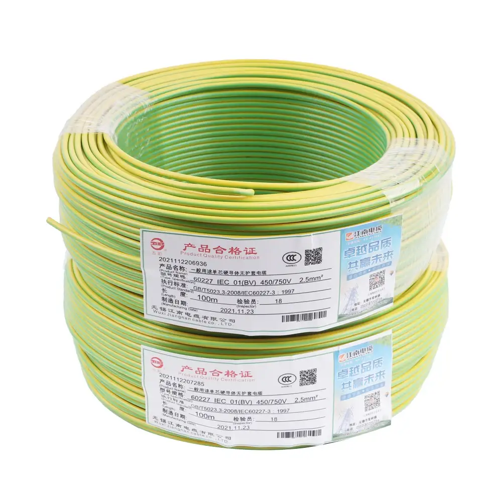 Precios trenzados del cable eléctrico del alambre de cobre del Pvc del cableado de la casa de un solo núcleo de 2,5 mm 0,5 mm 0,75 en Kenia 1