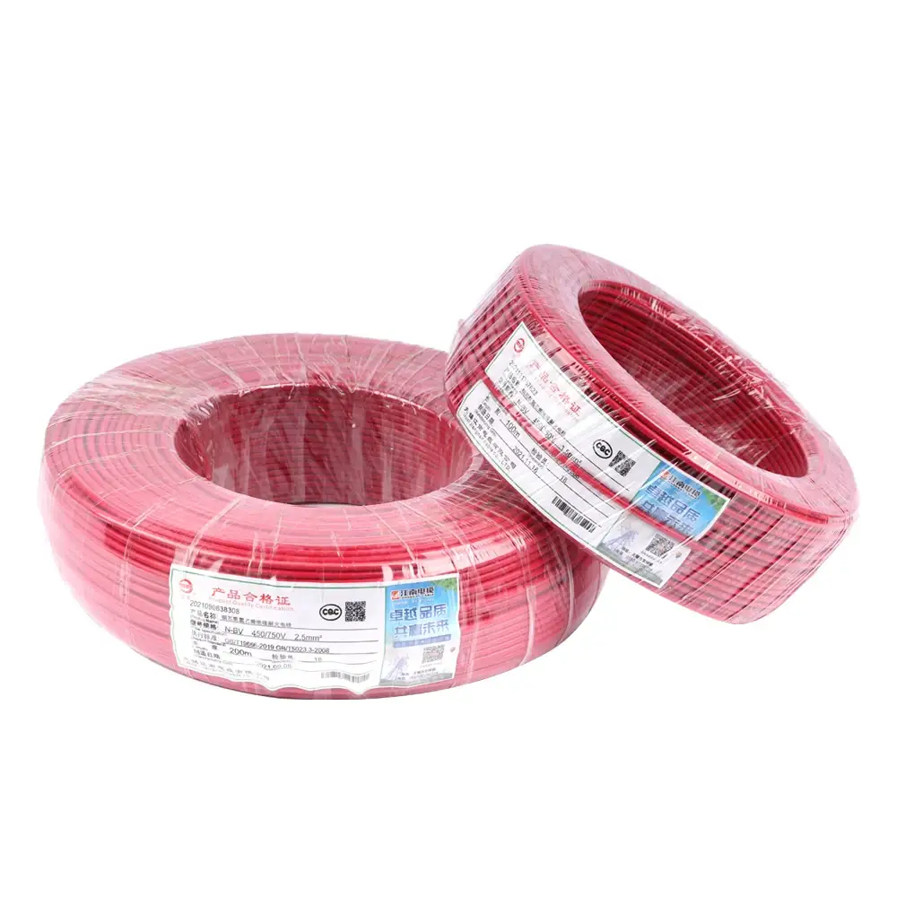 Filo di rame di alta qualità Filo solido rivestito in PVC unipolare Filo elettrico laminato resistente al fuoco da 1,6 mm 1
