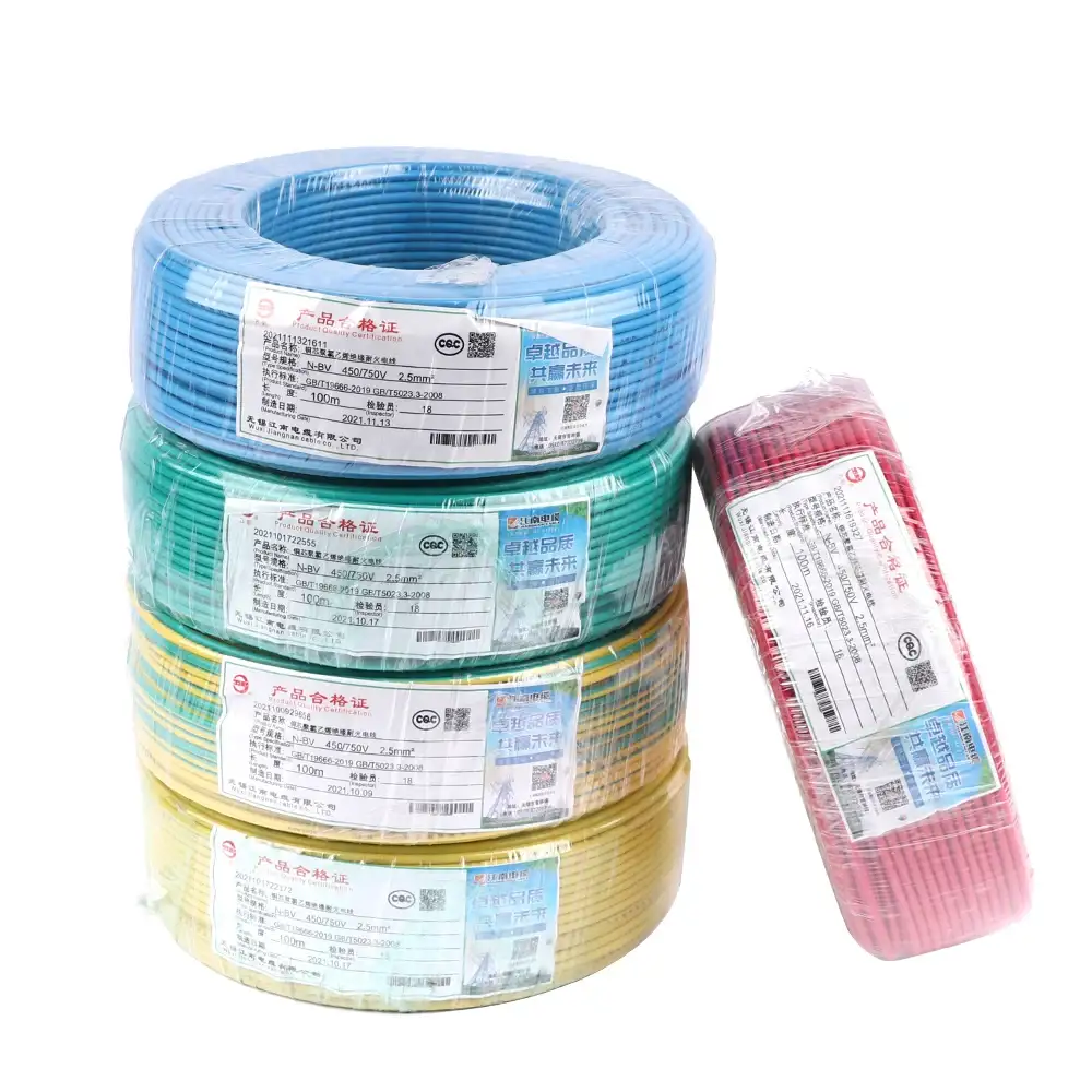 Campione gratuito di cavi e fili elettrici dello Sri Lanka Fornisce cablaggio in rame nudo resistente alla fiamma a nucleo singolo resistente alla fiamma da 1,5 mm 1