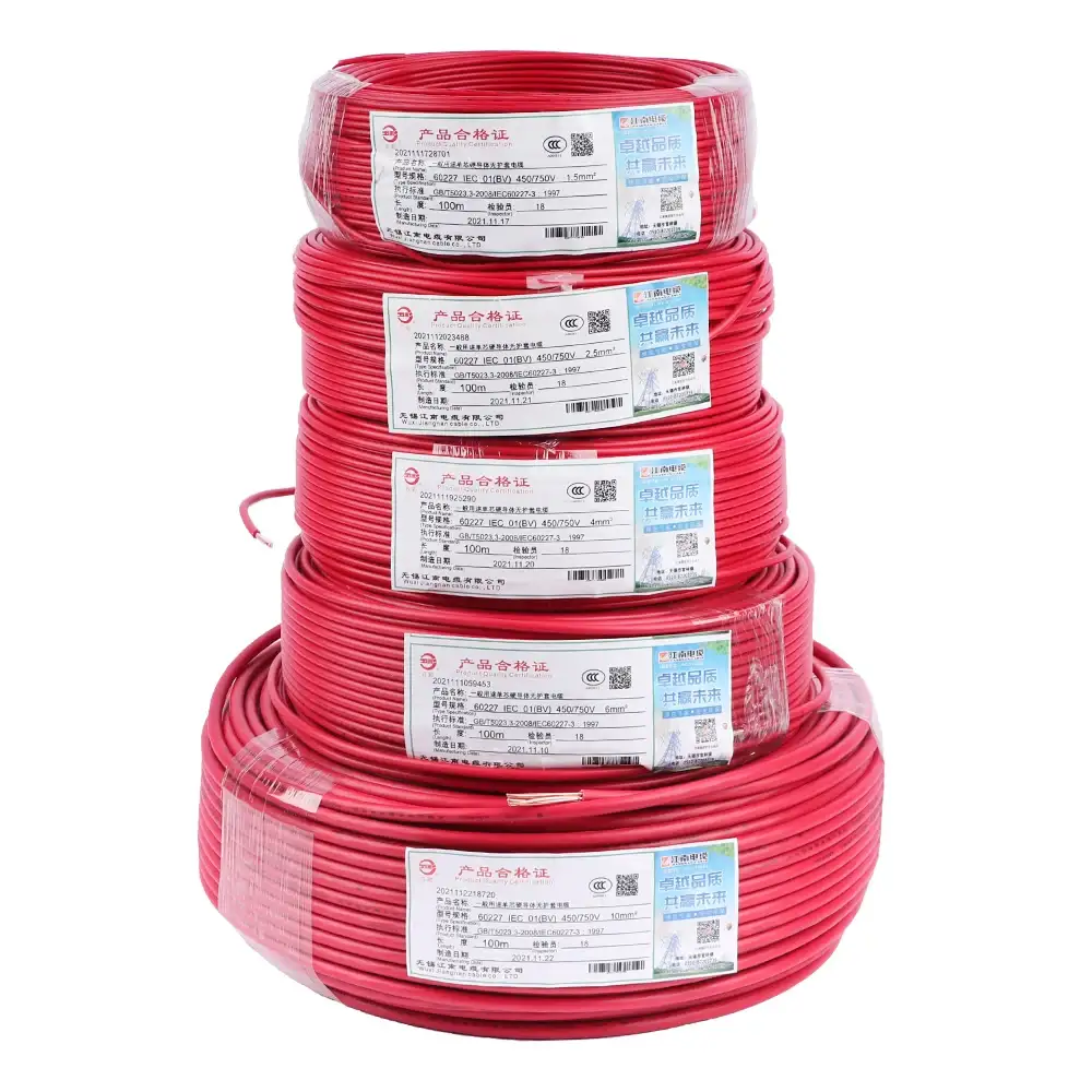 Cable eléctrico resistente al fuego para instalación doméstica, 2,5mm, 4mm, 6mm, 16, 25, 50, 95, 120mm, 110v, 220v, alambre aislado de cobre y Pvc 1