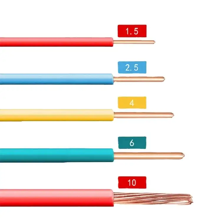 Dubay tək nüvəli və üç nüvəli mis elektrik teli 1.5mm2,2.5mm 4mm 6mm 10mm,16mm2 ev teli və kabel ucuz qiymətə 1