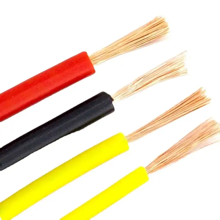 Yumşaq məftilli mis keçirici bir nüvəli çox telli Pvc izolyasiyası çevik bina məftilləri 1.5 2.5 4 6 10 16mm2 1