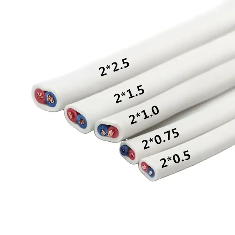 300/500v Two Or Three Core Flat Wire High Purity Copper Conductor Pvc Insulation Pvc Sheath For Fixed Laying 1