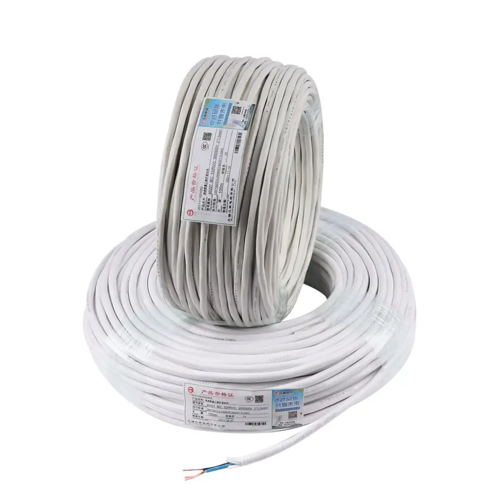 Elektrik kabeli 2 nüvəli 3 nüvəli 2,5 mm 4 mm 6 mm qiymətli elektrik naqili Pvc izolyasiyalı və örtülmüş ev tikintisi 300/500v 1