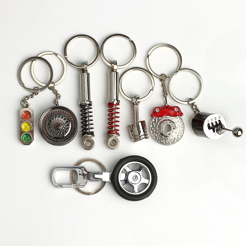 Auto -Modifikation Zubehör Schlüsselanhänger Metallschockdämpfer Schlüsselanhänger Reifenanhänger Schlüsselanhänger Radnaben Schlüsselanhänger 1