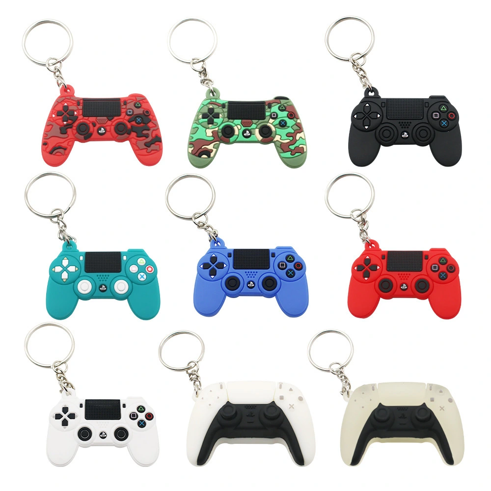 Großhandel benutzerdefinierte 3D Soft PVC Gummi Keychain Anhänger Videospiel Controller Schlüsselbund Pressen 1