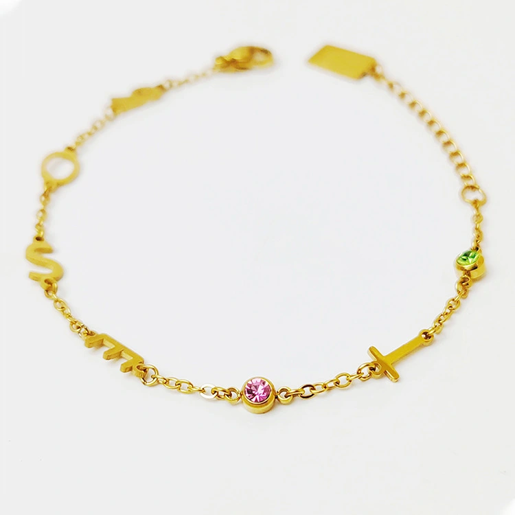 Privat benutzerdefinierte Titaniumstahl Name Gravures Armband High-End-Mode weiblicher Edelstahlschmuck 1