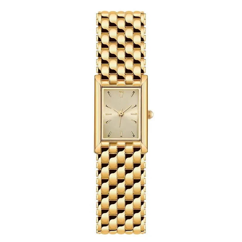 Fashion Quartz Watch Rectangular Watch Women's Watch Wholesale Stainless Steel Strip Waterproof 1
