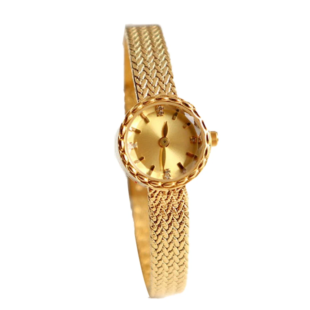 Minimalistische Retro-Nischen-Licht-Luxus-Kleine-Gold-Uhr für Damen, Internet-Promi, heißverkaufte kleine und exquisite Uhr mit kleinem Zifferblatt 1