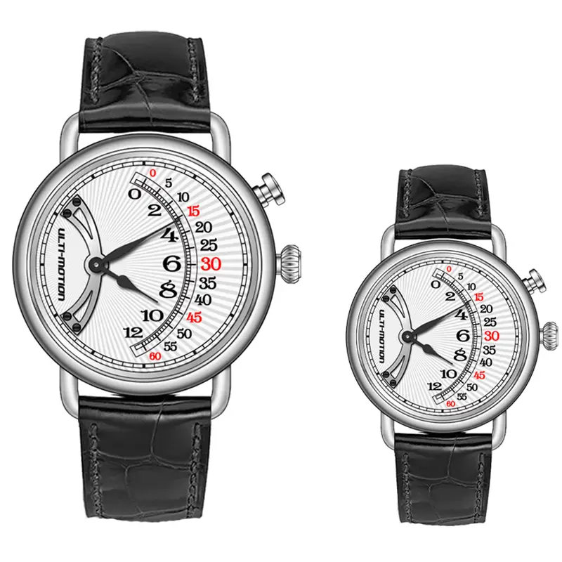 Funzione flyback Newwatch per appassionati di sport Acciaio inossidabile 20 mm/18 mm 3