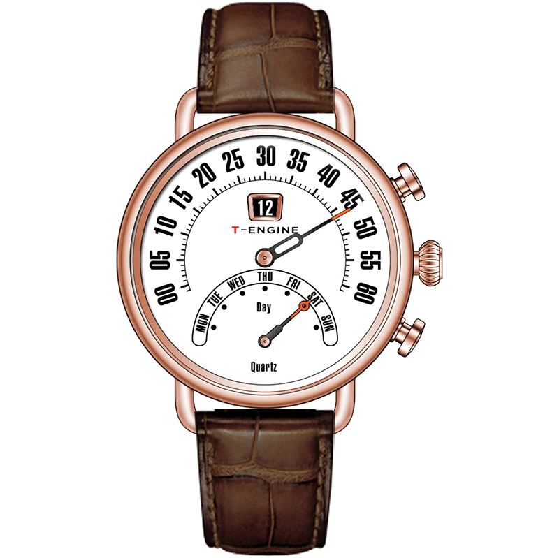 Reloj mecánico de ocio novedoso a la moda, reloj mecánico de cuarzo resistente al agua único para hombre, reloj mecánico de alta calidad 1