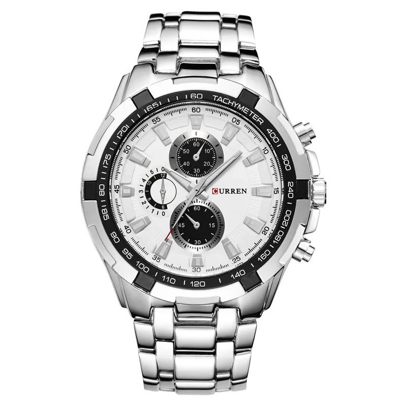 High Quality Fashionable Large Dial Multifunctional Leisure Business Men's Waterproof Durable Quartz Watch 1
