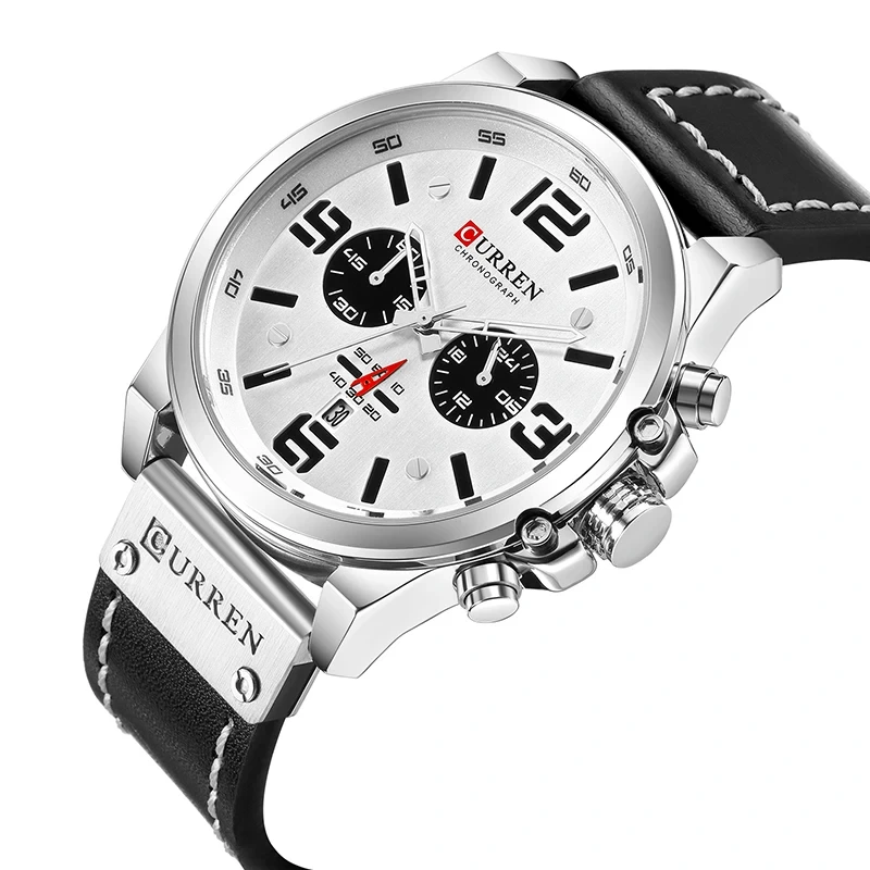 Wholesale Men's Business Multifunctional Belt Watch Waterproof Calendar Leisure Fashionable Quartz Six Pin Watch 1
