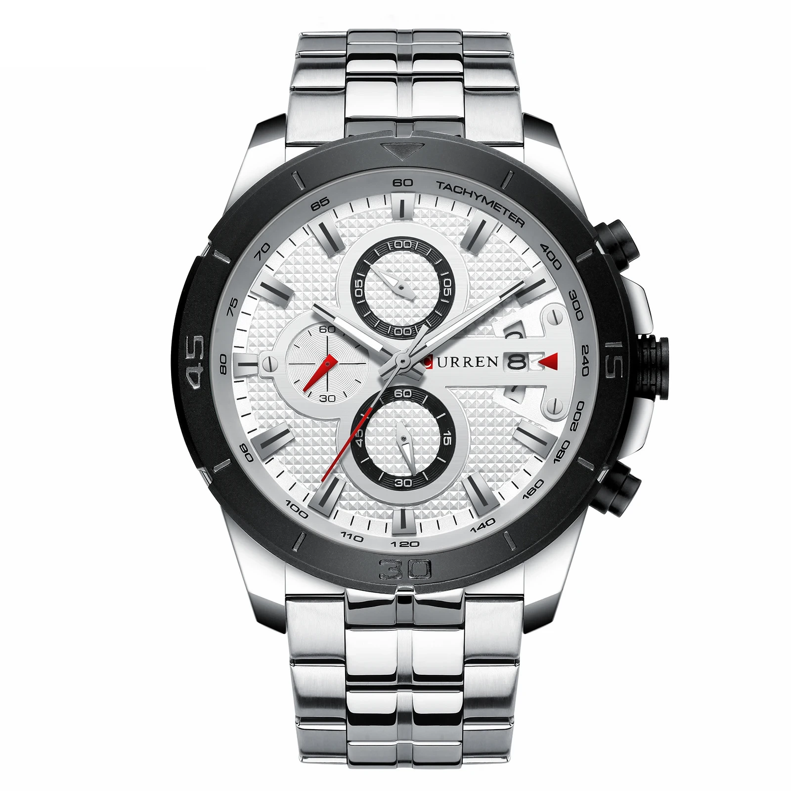 Reloj de negocios con esfera grande para hombre, a la moda, calendario de alta calidad, resistente al agua, multifuncional 1