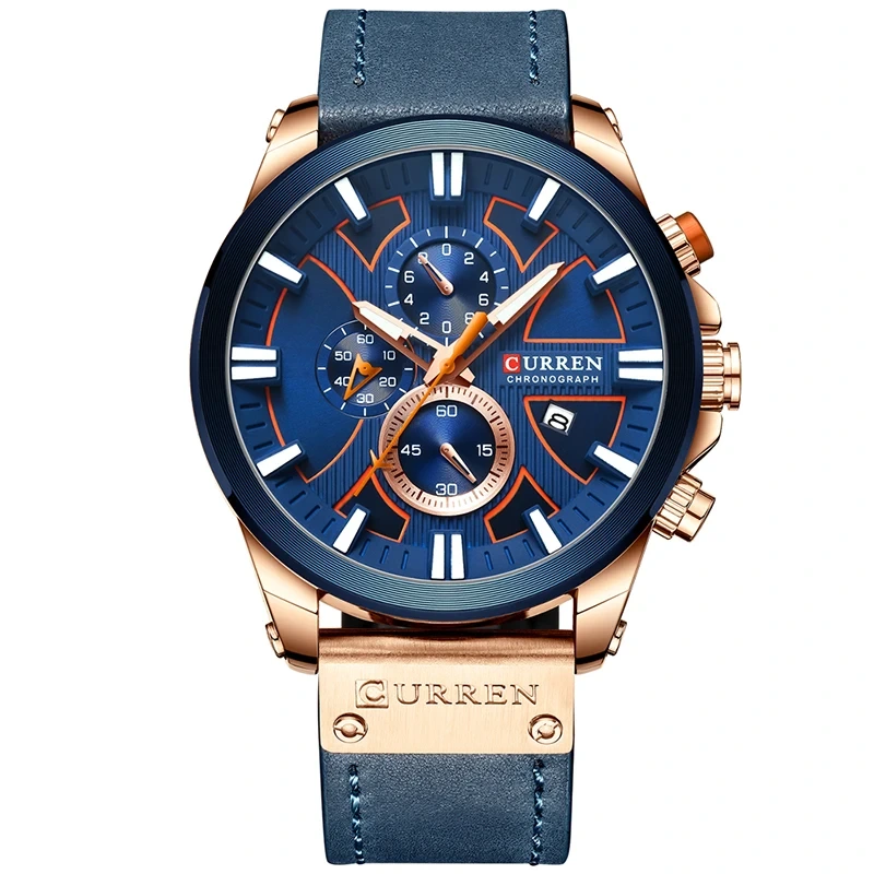 Hochwertige, wasserdichte, langlebige Herren-Business-Armbanduhr mit sechs Stiften, multifunktional, wasserdicht, mit Kalender 1