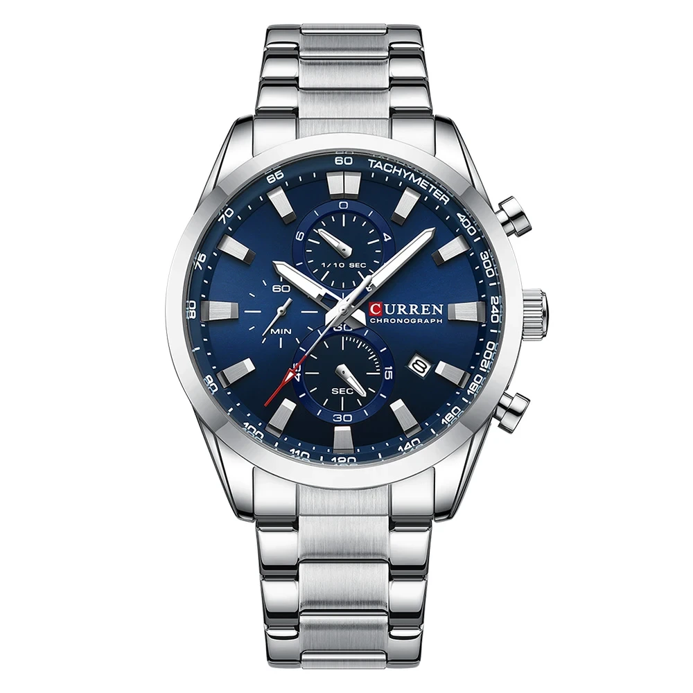 Men's Unique Fashionable Multifunctional Waterproof Wristwatch Calendar Business Men's Watch Wear-resistant Wristwatch 1
