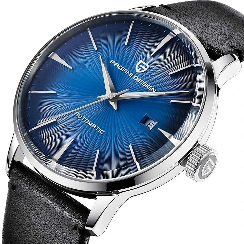 Wholesale Mechanical Watch Business Men's Watch Waterproof Genuine Leather Minimalist Automatic Watch 1
