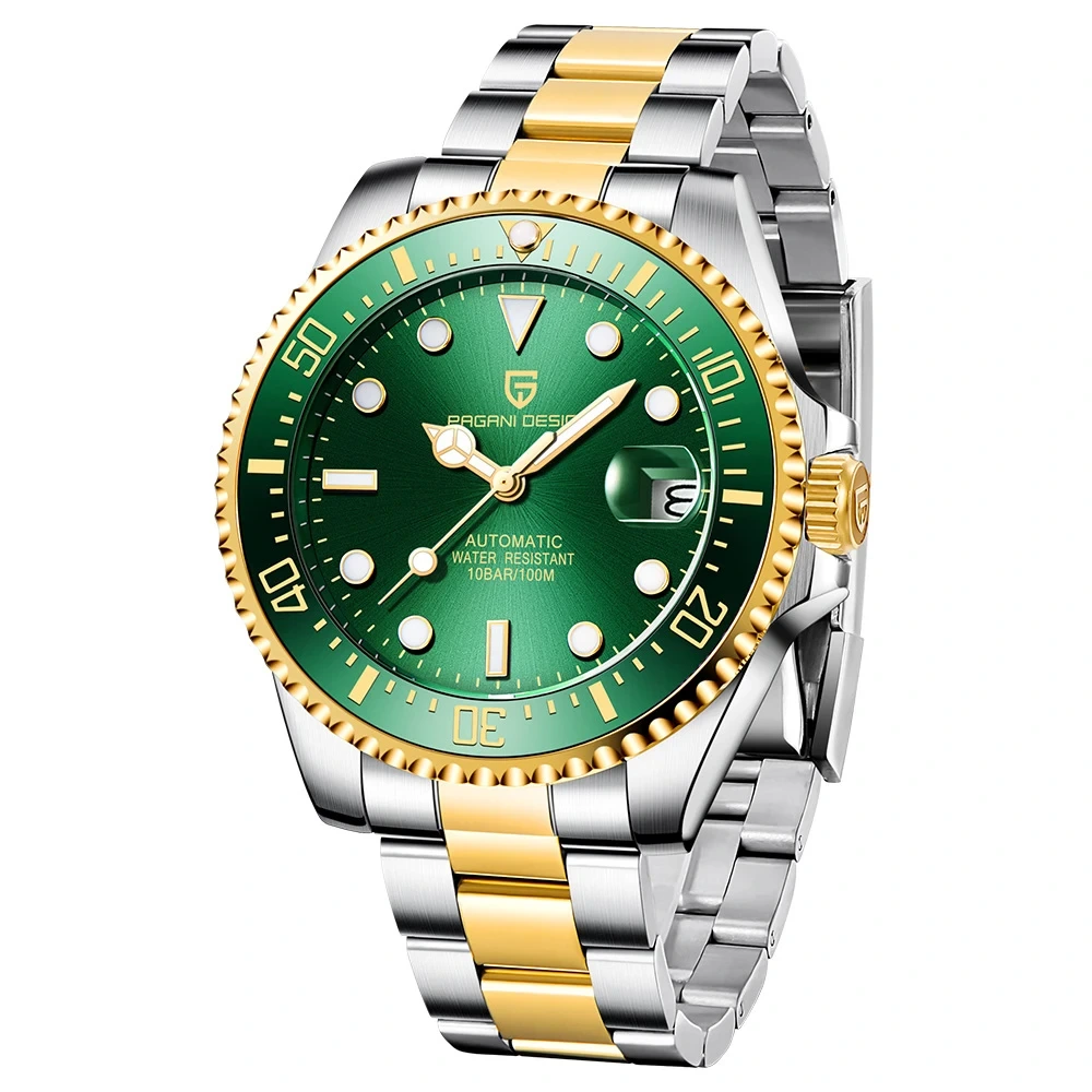 Reloj mecánico de negocios resistente al desgaste, reloj informal con calendario de acero de precisión resistente al agua, luminoso, a la moda 1