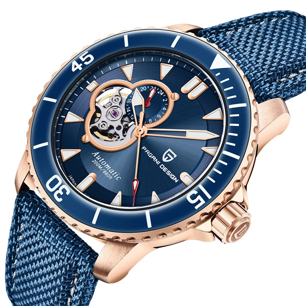 Scratch Resistant Glass Watch Luminous Men's Fully Automatic Mechanical Waterproof Hollow Steel Men's Watch 1