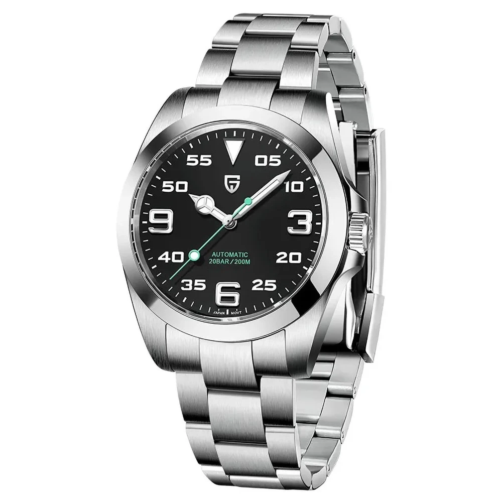 Venta al por mayor Reloj minimalista para hombre Reloj mecánico Reloj luminoso resistente al agua de acero de precisión comercial completamente automático 1