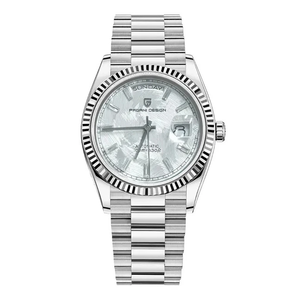 Montre-bracelet mécanique entièrement automatique pour hommes, haute qualité, calendrier de la semaine, étanche, multifonctionnelle, pour les affaires 1